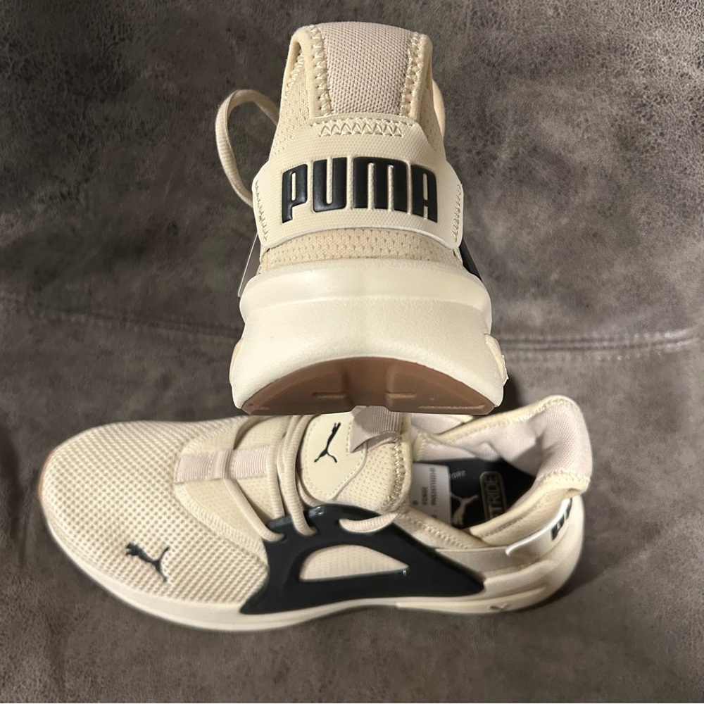 Puma Cream and Black Softride Enzo Sneakers - Picture 6 of 6